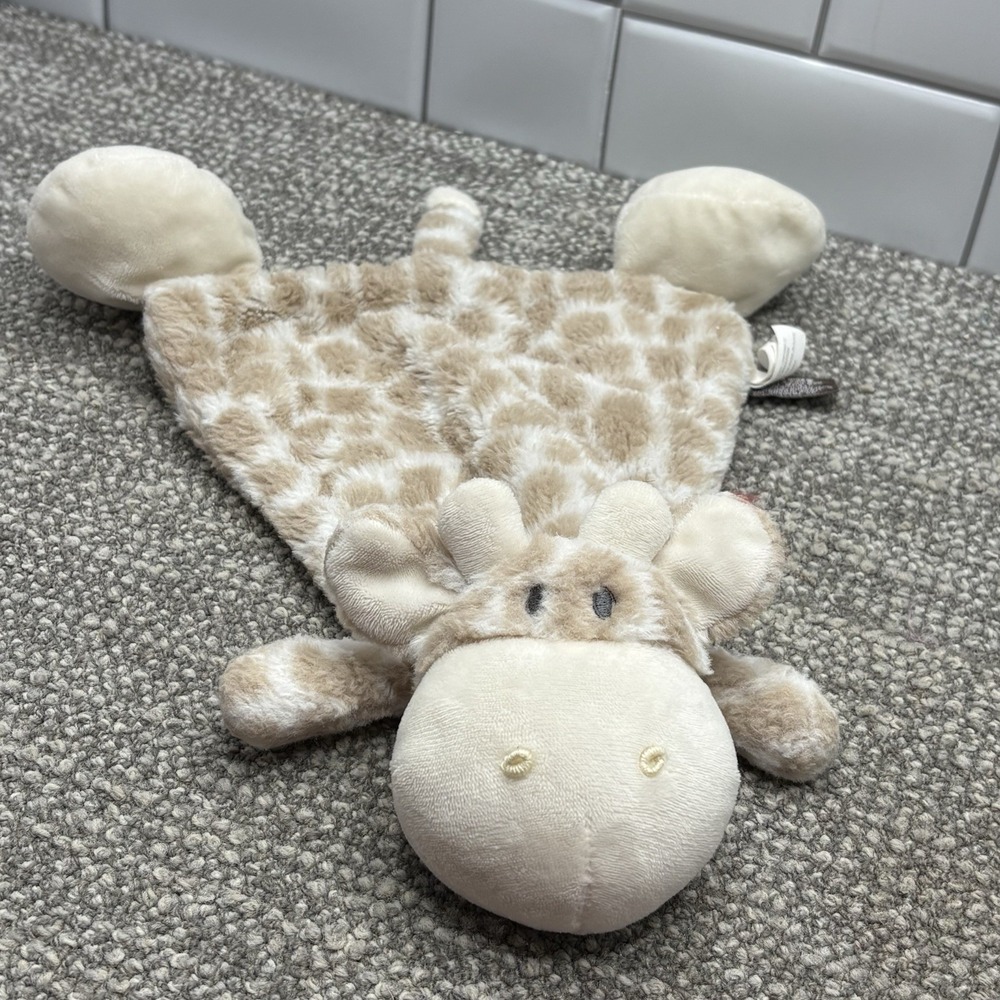 Demdaco Lovey Sadie Giraffe Plush Rattle Security Baby Blanket Lovie Blankie‎